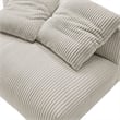 Maklaine Modular Corduroy Upholstered Armless Loveseat in Almond