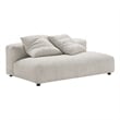 Maklaine Modular Corduroy Upholstered Armless Loveseat in Almond