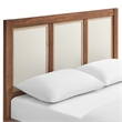 Maklaine Contemporary Wood Grain Queen Platform Bed in Walnut