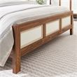 Maklaine Contemporary Wood Grain Queen Platform Bed in Walnut