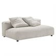 Maklaine 4-Pc Modular Corduroy Upholstered Sectional Sofa With Ottoman in Almond