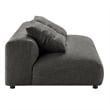 Maklaine 4-Pc Modular Upholstered Fabric Sectional Sofa With Ottoman in Charcoal