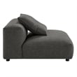 Maklaine 3-Piece Modular Upholstered Fabric Sofa in Charcoal