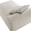 Maklaine Modular Corduroy Upholstered Armless Chaise Lounge in Almond
