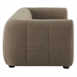 Maklaine Contemporary Dense Foam Padding Upholstered Fabric Sofa in Mocha