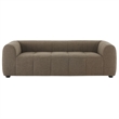 Maklaine Contemporary Dense Foam Padding Upholstered Fabric Sofa in Mocha