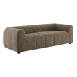 Maklaine Contemporary Dense Foam Padding Upholstered Fabric Sofa in Mocha