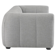 Maklaine Contemporary Dense Foam Padding Upholstered Fabric Sofa in Pewter
