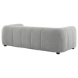 Maklaine Contemporary Dense Foam Padding Upholstered Fabric Sofa in Pewter