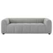 Maklaine Contemporary Dense Foam Padding Upholstered Fabric Sofa in Pewter