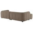 Maklaine Left-Facing Upholstered Fabric Modular Sofa with Chaise in Mocha