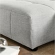 Maklaine Left-Facing Upholstered Fabric Modular Sofa with Chaise in Pewter