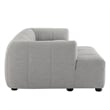 Maklaine Left-Facing Upholstered Fabric Modular Sofa with Chaise in Pewter