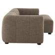 Maklaine Right-Facing Upholstered Fabric Modular Sofa with Chaise in Mocha