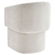 Maklaine Contemporary Dense Foam Padding Chenille Dining Armchair in Ivory