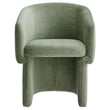 Maklaine Contemporary Dense Foam Padding Chenille Dining Armchair in Sage