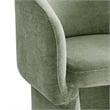 Maklaine Contemporary Dense Foam Padding Chenille Dining Armchair in Sage