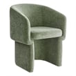 Maklaine Contemporary Dense Foam Padding Chenille Dining Armchair in Sage