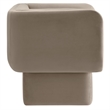 Maklaine Contemporary Performance Velvet Accent Chair in Taupe