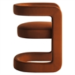 Maklaine Contemporary Performance Velvet Dining Chair in Rust