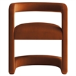 Maklaine Contemporary Performance Velvet Dining Chair in Rust