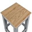 Maklaine Contemporary 3-Piece Kitchen Island and Stool Set in Oak Gray