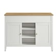 Maklaine Modern / Contemporary Kitchen Island in Oak White Finish