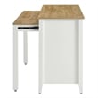 Maklaine Modern / Contemporary Kitchen Island in Oak White Finish