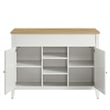 Maklaine Modern / Contemporary Kitchen Island in Oak White Finish