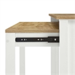 Maklaine Modern / Contemporary Kitchen Island in Oak White Finish