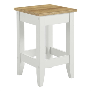 Maklaine Modern / Contemporary Kitchen Stool in Oak White Finish
