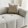 Maklaine Contemporary Upholstered Fabric Upholstered Sofa in Linen