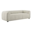Maklaine Contemporary Upholstered Fabric Upholstered Sofa in Linen