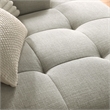 Maklaine Right-Facing Upholstered Fabric Modular Sofa with Chaise in Linen