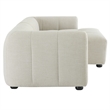 Maklaine Right-Facing Upholstered Fabric Modular Sofa with Chaise in Linen