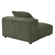 Maklaine Contemporary Modular Corduroy Upholstered Armless Chair in Fern