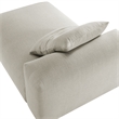 Maklaine Modular Upholstered Fabric Armless Chaise Lounge in Linen