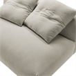 Maklaine Modular Upholstered Fabric Armless Loveseat in Linen