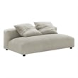 Maklaine Modular Upholstered Fabric Armless Loveseat in Linen