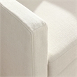 Maklaine Contemporary Fabric Slipcovered Swivel Armchair in Salt