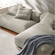 Maklaine 2-Piece Modular Upholstered Fabric Sectional Sofa With Chaise in Linen