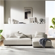 Maklaine 2-Piece Modular Upholstered Fabric Sectional Sofa With Chaise in Salt