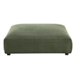 Maklaine 4-Piece Modular Corduroy Upholstered Sectional Sofa in Fern