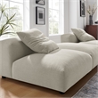 Maklaine 3-Piece Modular Upholstered Fabric Sectional Sofa in Linen