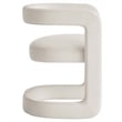 Maklaine Contemporary Performance Velvet Dining Chair in Alabaster