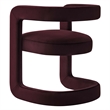 Maklaine Contemporary Performance Velvet Dining Chair in Mulberry