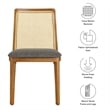 Maklaine Contemporary Dining Side Chair in Honey Natural Gray