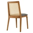 Maklaine Contemporary Dining Side Chair in Honey Natural Gray