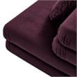 Maklaine Performance Velvet Upholstered Armless Chair in Mulberry