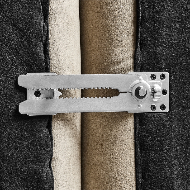 Maklaine Contemporary Dense Foam Padding Armless Loveseat in Taupe